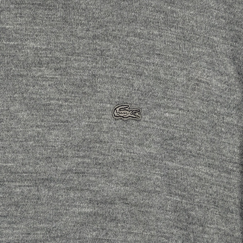 Lacoste Sweater Mens 3XL Gray 100% Extra Fine Merino Wool Turtleneck Crocodile - Picture 4 of 9